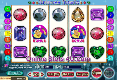 Princess Jewels Slot Game Bonus Game
